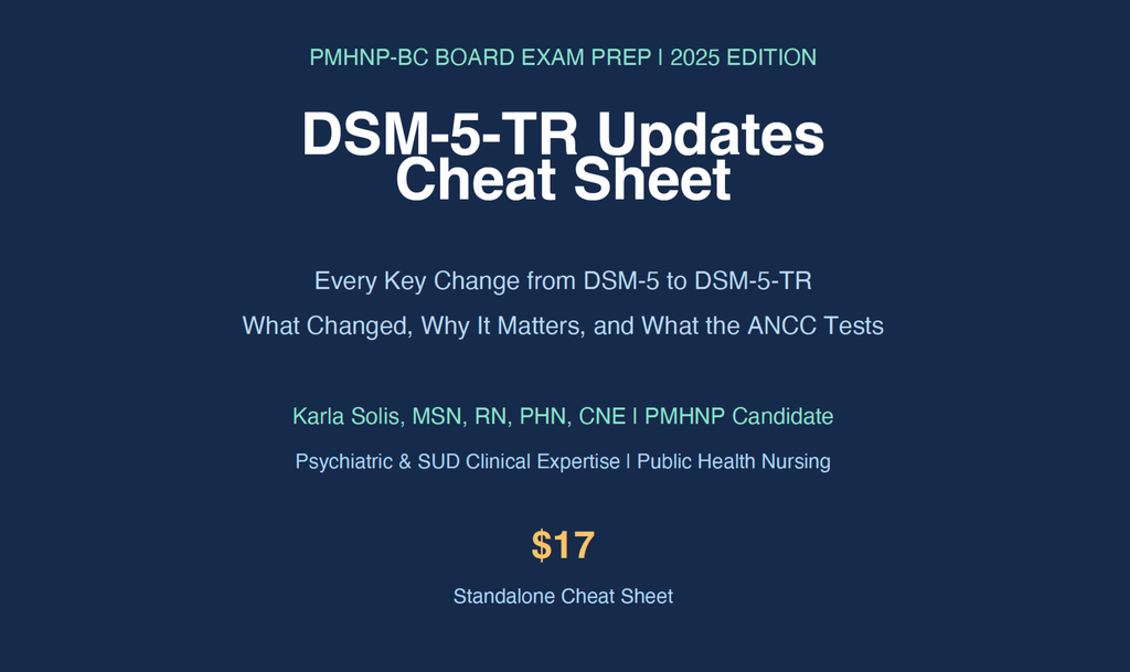 DSM-5-TR Cheat Sheet