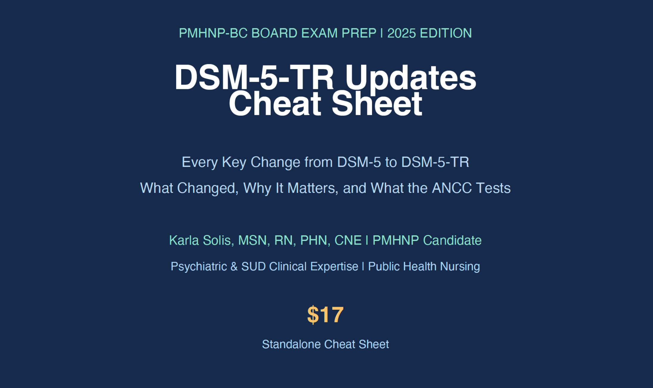 DSM-5-TR Cheat Sheet