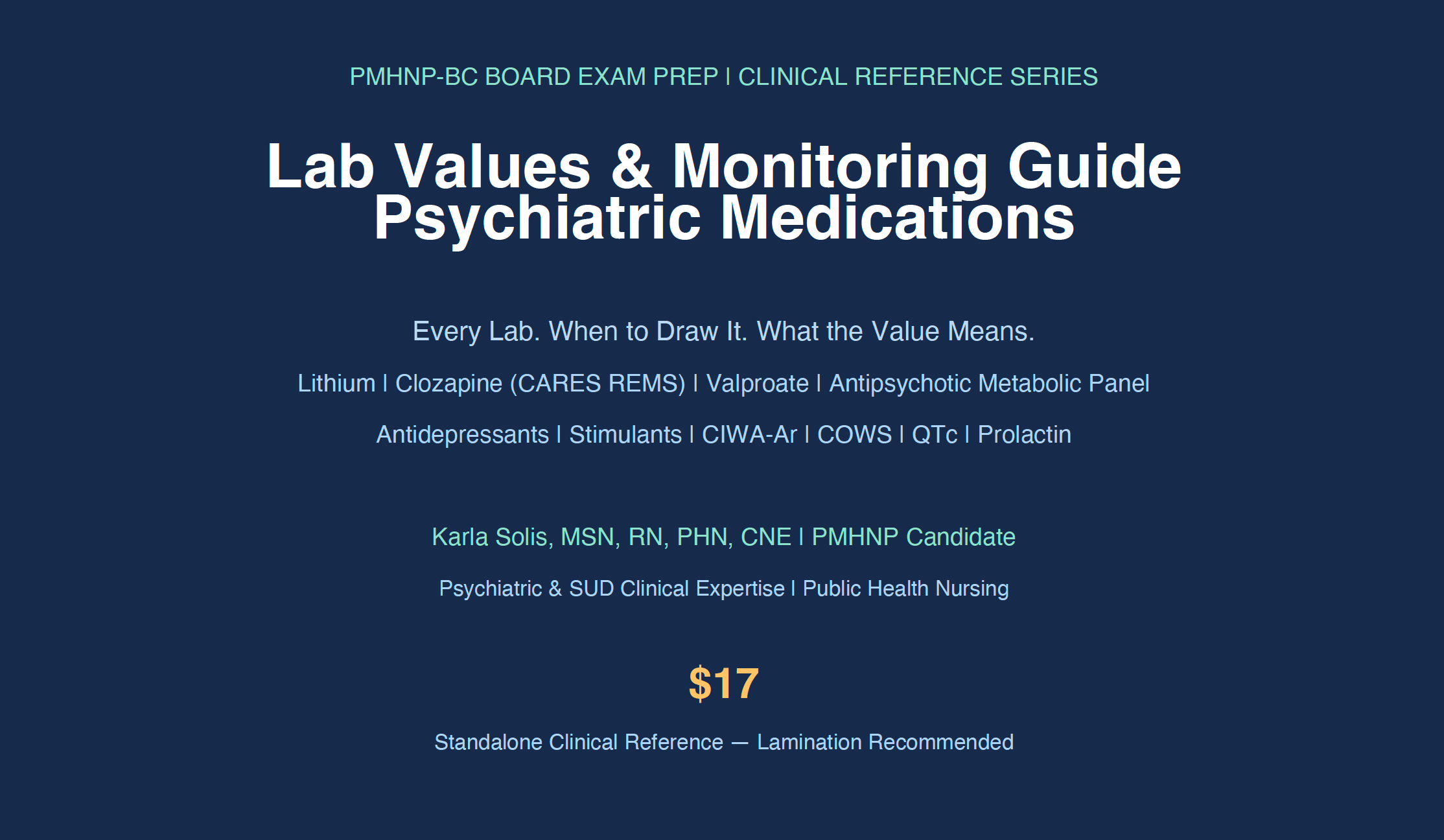 Lab Values & Monitoring Guide in Psychiatric Medications