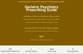 Geriatric Psychiatry Prescribing Guide
